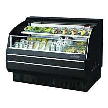 Turbo Air TOM-50LB-SP-A-N 51" Low-Profile Horizontal Open Display Merchandiser w/ Black Interior, Mirrored Sides & Solid Side Panels - 10 Cu. Ft.