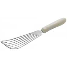 Winco TWP-60 Slotted Blade Fish Spatula with White Handle