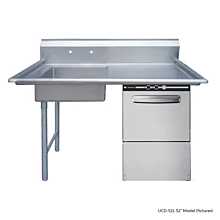 Global UCD-48R 48" Stainless Steel Undercounter Right Sink Dishtable