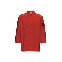 Winco UNF-6RM Men's Red Long Sleeved Tapered Fit Chef Jacket