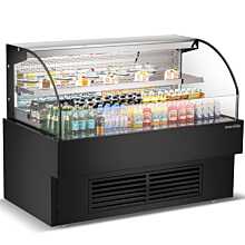 Marchia USTAR60G 60" Black Low Profile Open Air Cooler Grab and Go