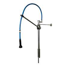 HIMI IF5402 54" Wall Mounted Pre-Rinse Faucet With Vacuum, 6' Hose Extension, And High Pressure Nylon Braided Hose