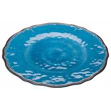 Winco WDM001-402 Ardesia Luzia Blue Melamine Hammered Plate, 11"