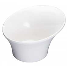 Winco WDM004-201 Priscila 6-1/2" White Round Angled Melamine Soup/Cereal Bowl