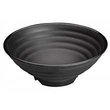 Winco WDM012-303 Kumata 10" Black Round Melamine Soup/Cereal Bowl