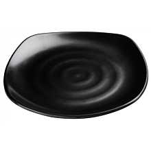 Winco WDM013-301 Ardesia Rika Black Melamine Square Plate