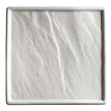 Winco WDP001-205 Ardesia Calacatta Creamy White Porcelain Square Platter, 6-7/8"
