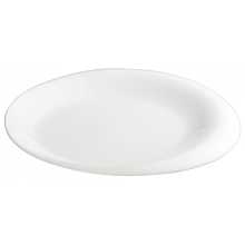 Winco WDP004-202 Ocea 10" Porcelain Creamy White Oval Dinner Plate