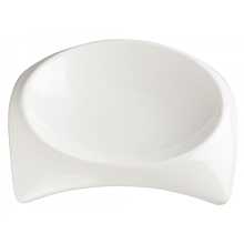 Winco WDP005-101 Carzola 6-1/4" Porcelain Circular Well Square Bowl