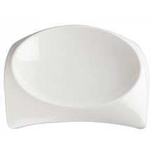 Winco WDP005-102 Carzola 7-3/4" Porcelain Circular Well Square Bowl