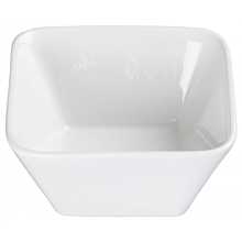 Winco WDP008-101 Ardesia Laurets 4-1/2" Porcelain Bright White Square Bowl