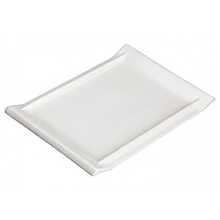 Winco WDP017-114 Ardesia Tallaro Porcelain Bright White Rectangular Platter, 15-5/8" x 10-5/8"