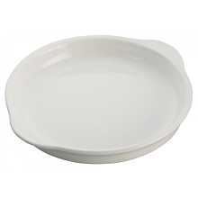 Winco WDP018-103 Edessa Bright White 8-3/4" Round Porcelain Dish