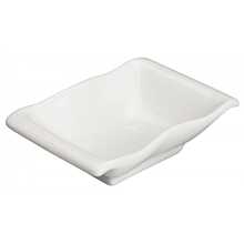 Winco WDP021-107 Ardesia Mescalore Porcelain Bright White Dish, 5-1/4" x 3-7/8"