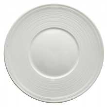 Winco WDP022-107 Ardesia Zendo Porcelain Bright White Round Plate, 9"