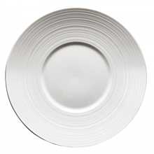 Winco WDP022-108 Ardesia Zendo Porcelain Bright White Round Plate, 10"