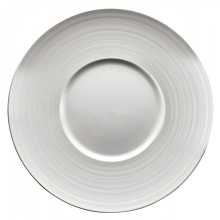 Winco WDP022-109 Ardesia Zendo Porcelain Bright White Round Plate, 11-1/8"