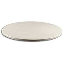 JMC Furniture Outdoor 42" Round White Wood Topalit Table Top with 1 1/4" Thick Edge & 3/4" Thick Center