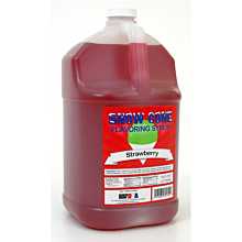 Winco 72006 1 gal Strawberry Snow Cone Syrup