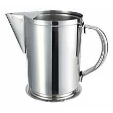 Winco WPG-64 64 oz. Stainless Steel Water Pitcher with Ice Guard