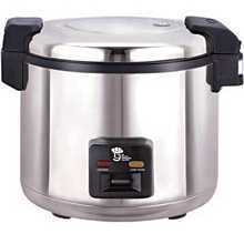 Global WRC-1070S 17" 66 Cups Cooked (33 Cup Uncooked) 120v Double Heating Electric Rice Cooker/Warmer