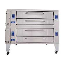 Bakers Pride Y-602 78" Gas Super Deck Series Double Deck Pizza Oven - 240,000 BTU