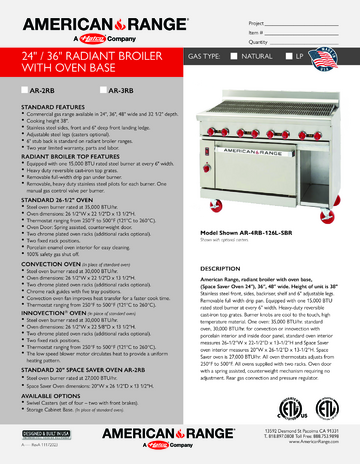 Spec Sheet Document