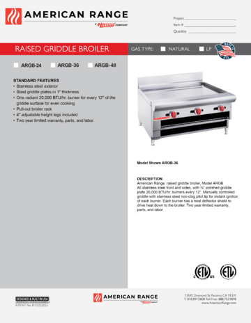 Spec Sheet Document