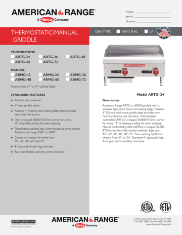 Spec Sheet Document
