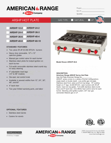 Spec Sheet Document