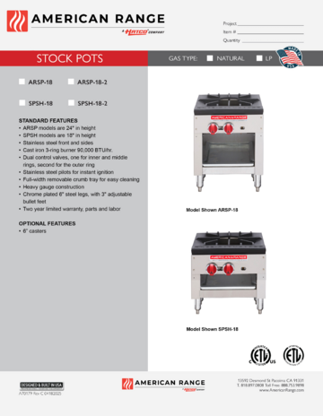 Spec Sheet Document