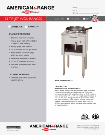 Spec Sheet Document