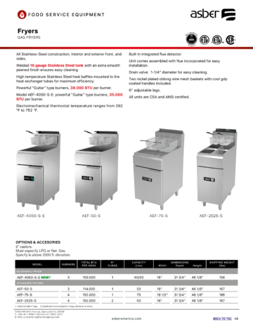 Spec Sheet Document
