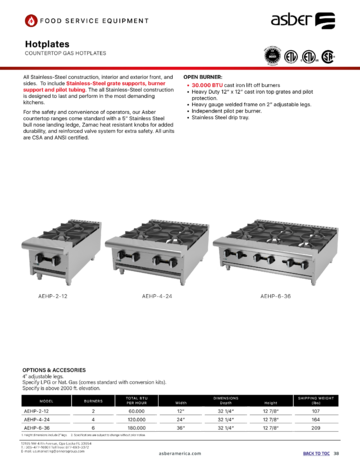 Spec Sheet Document