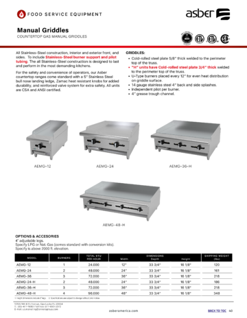 Spec Sheet Document