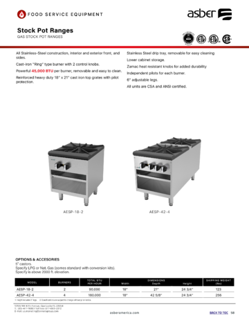 Spec Sheet Document