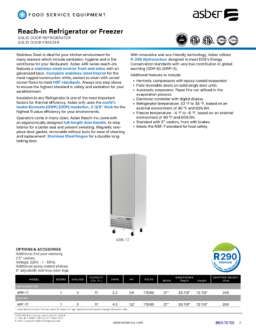 Spec Sheet Document