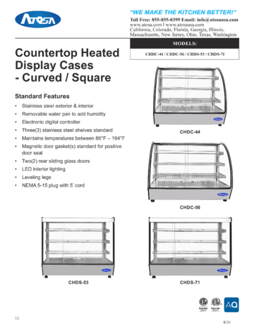 Spec Sheet Document