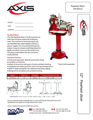 Spec Sheet Document
