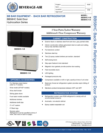 Spec Sheet Document
