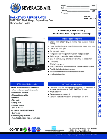 Spec Sheet Document
