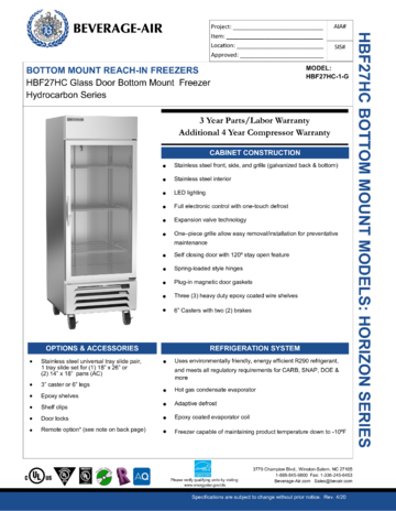 Spec Sheet Document