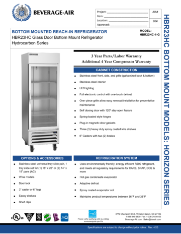 Spec Sheet Document
