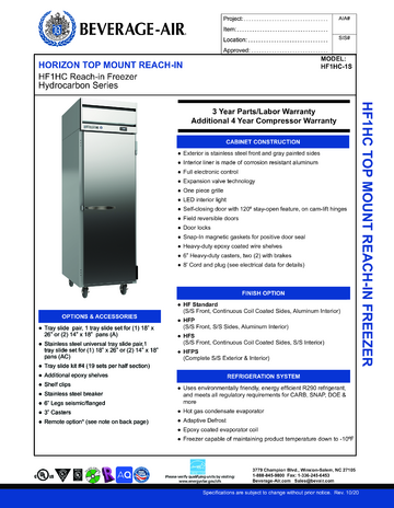 Spec Sheet Document