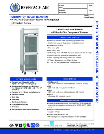 Spec Sheet Document