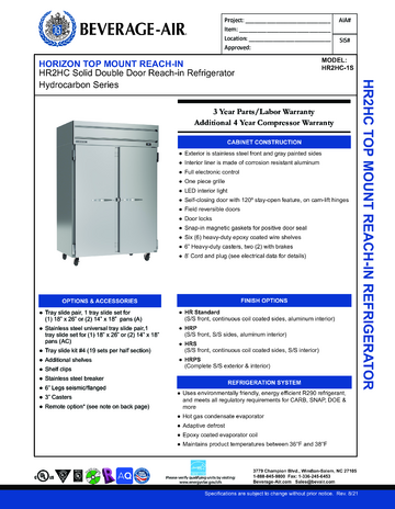 Spec Sheet Document