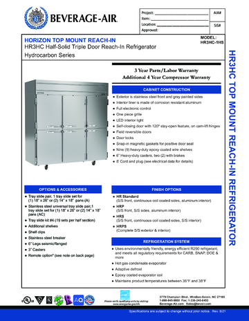 Spec Sheet Document