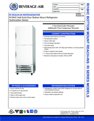 Spec Sheet Document