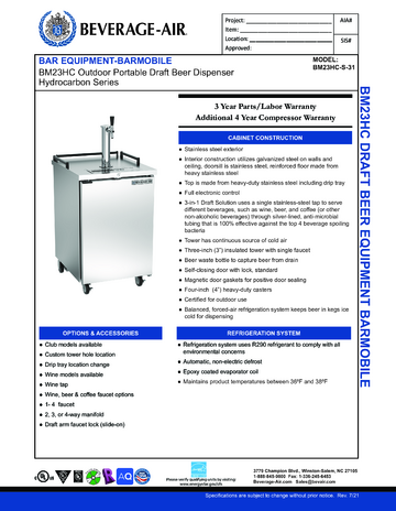 Spec Sheet Document