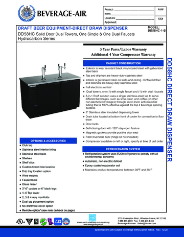 Spec Sheet Document